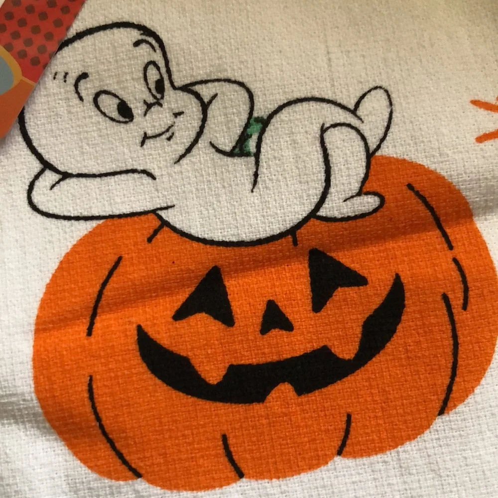 Halloween Casper The Friendly Ghost Pumpkin Kitchen Towels